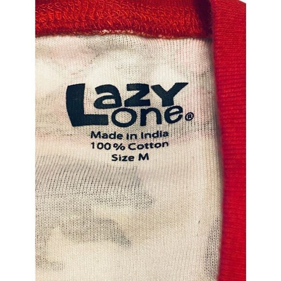 Lazy One Bear Essentials Back Flap Country Print One Piece Lounge Pajamas Sz Med - Picture 4 of 4